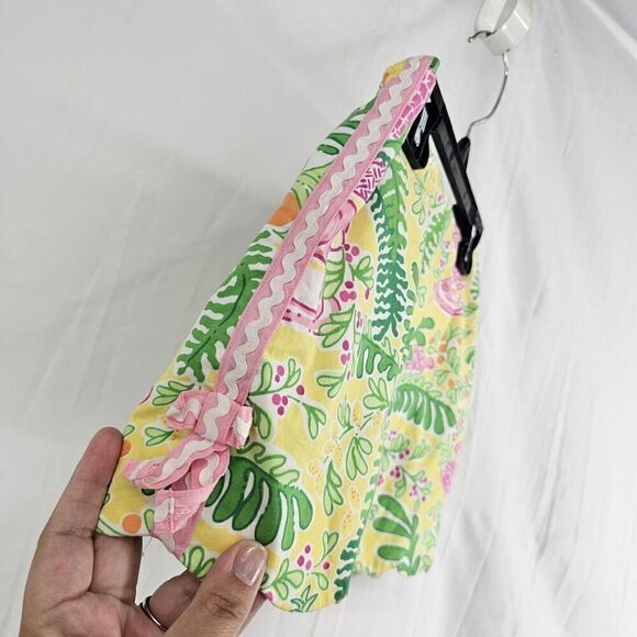 Lilly Pulitzer Girls Size 6X Lemon Sorbet Yellow Paradise Print Skort Scalloped - Picture 2 of 6